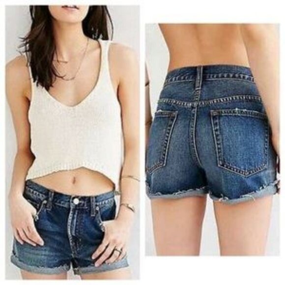 BDG Denim Button Fly Tom girl Mid Rise Jean Shorts New with Tags - Picture 1 of 7